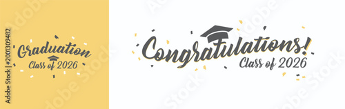 Celebrate the Class of 2026 Graduation Quotes Background design