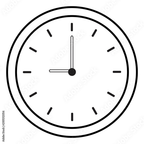Minimalist Wall Clock Icon Design