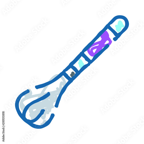 Foto Hand drawn whisk illustration showing a simple kitchen utensil for mixing and wh