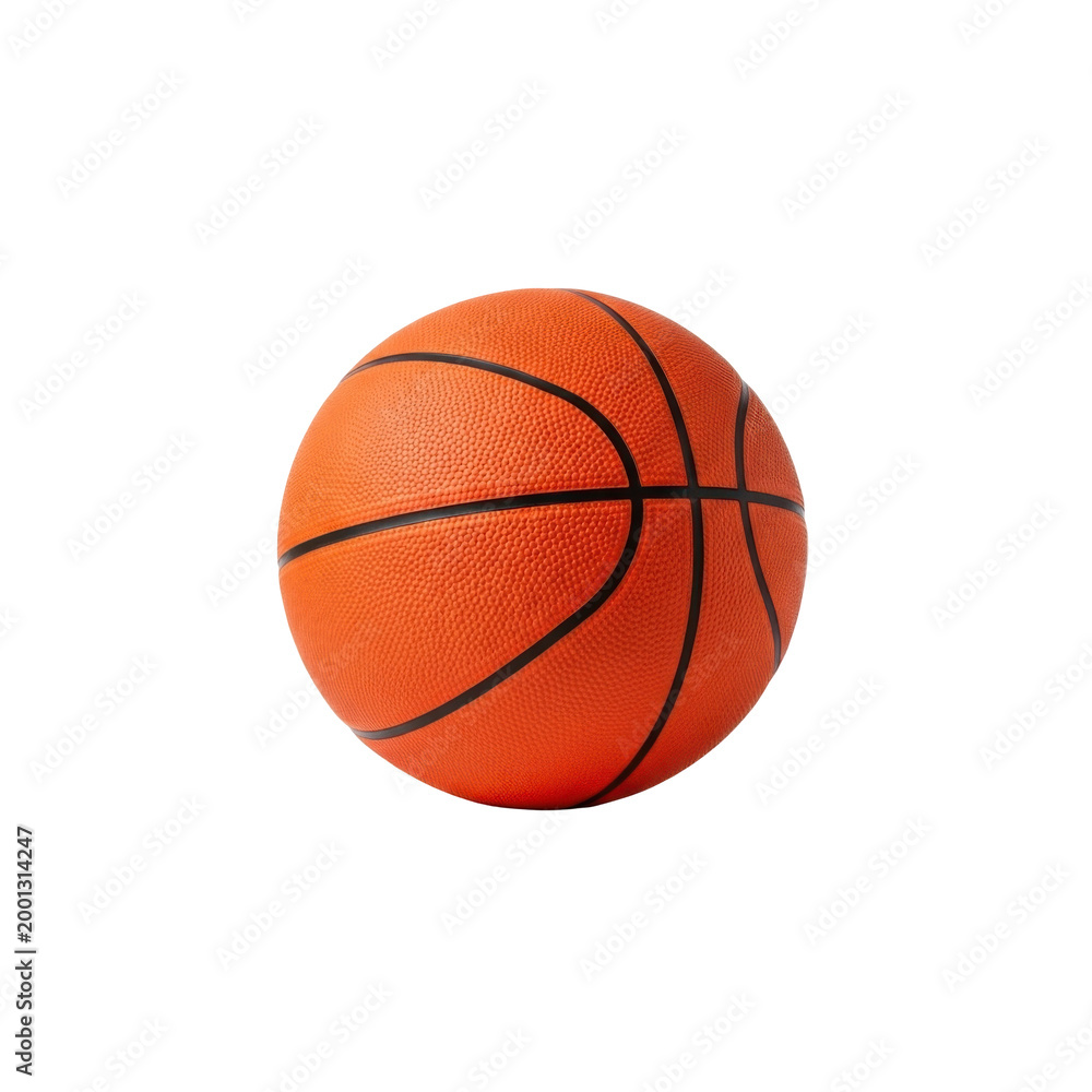 Fototapeta premium Professional studio shot of a classic orange basketball isolated on white background