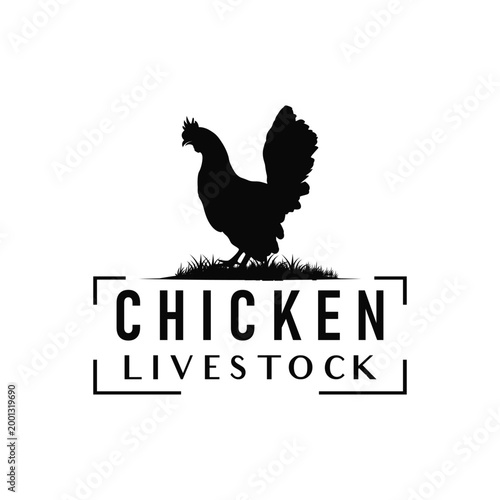 Simple chicken mascot logo perfect for food and restaurant branding