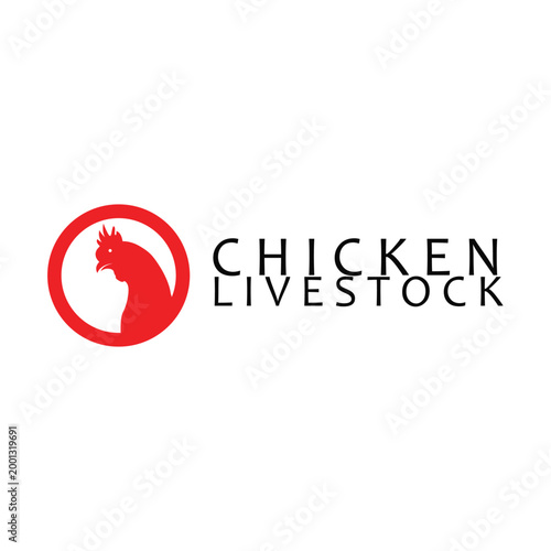 Vintage rooster emblem with classic farm and rustic style