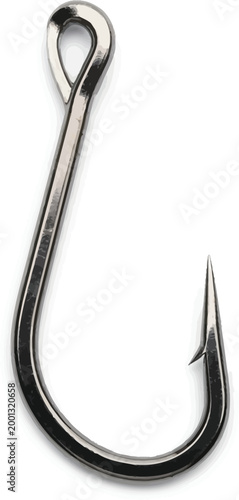 Fishing Hook Metal Isolated on White Background