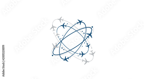 Air travel routes and connections around the world.