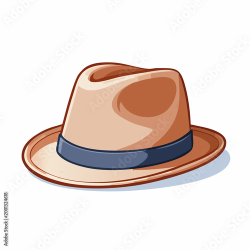 Illustration of a classic fedora hat