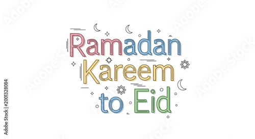 Ramadan Kareem to Eid Greeting Text.