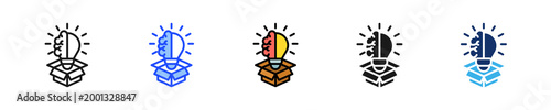 Innovation Idea Icon Collection With Multiple Styles