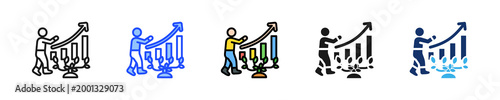Growth Consultant Icon Collection With Multiple Styles