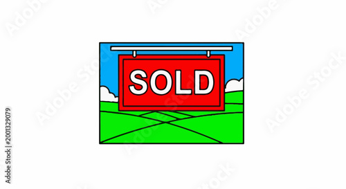 A red sign with white text that says 