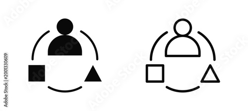 Tableau sur toile Diversity and Inclusion Simple and clear vector icon multi style outline and gly