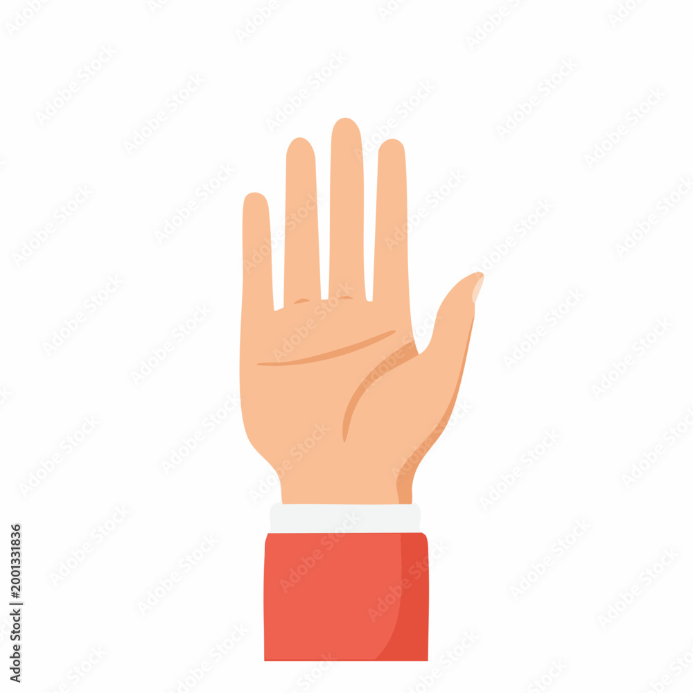 Obraz premium Open Hand Gesture Illustration