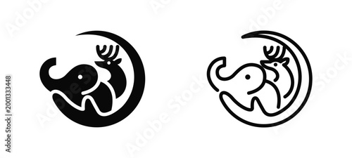 Biodiversity Protection Simple and clear vector icon multi style outline and glyph