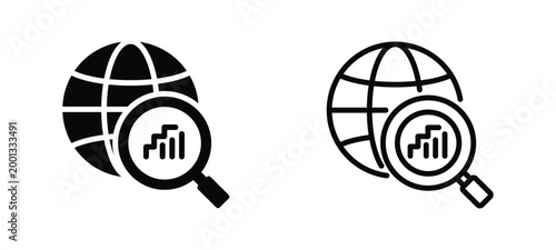 Search Optimization Simple and clear vector icon multi style outline and glyph
