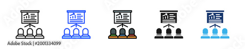 Kickoff Meeting Icon Collection With Multiple Styles