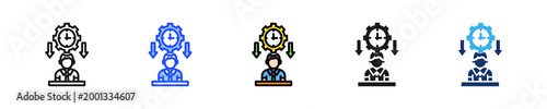 Career Pressure Icon Collection With Multiple Styles