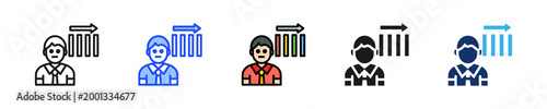 No Career Growth Icon Collection With Multiple Styles