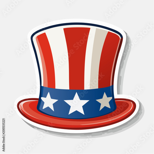 Uncle Sam Hat with Stars and Stripes