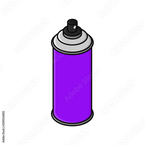aerosol can brush paint simple outline filled flat icon illustration