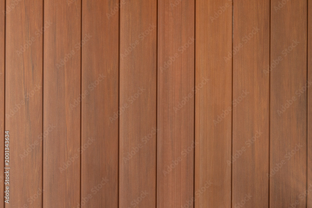 Obraz premium Wood wall background and texture. Brown textured wall background. Brown wood texture wallpaper. Wood construction background for design projects.