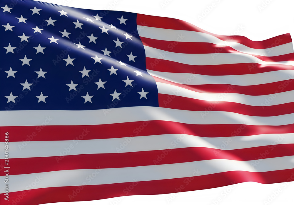 Obraz premium Waving united states of america flag with red white and blue colors representing national pride and patriotism