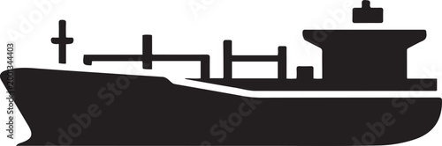 Oil tanker ship icon. Water transport elements. Premium quality graphic design icon. Simple icon for websites. logo Vector Black silhouettes