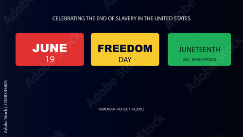 Celebrating juneteenth: freedom day in the united states Vector
