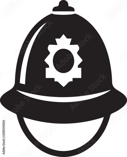 police cap in England icon. Element of United Kingdom culture icons. Premium quality graphic design icon. logo Vector Black silhouettes