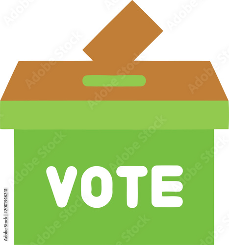 Ballot box for voting with slot for placing paper ballot in election process government participation and civic duty concept
