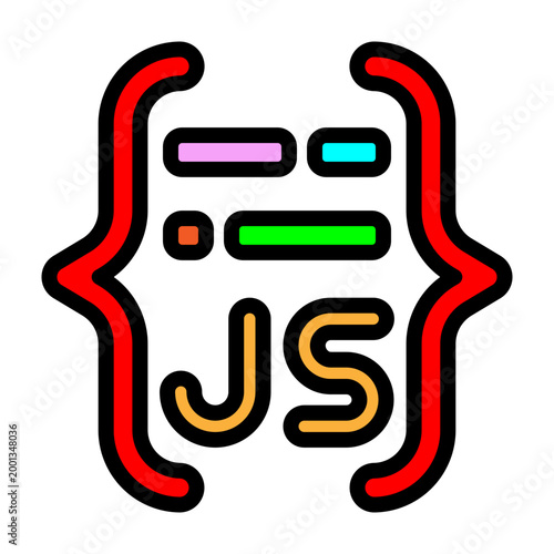 JavaScript Vector Filled Icon Design