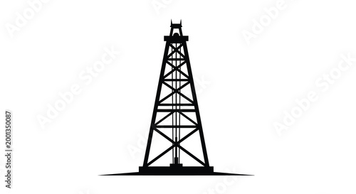 oil rig silhouette on white background high quality professional detailed modern elegant stylish clean crisp vibrant colorful digital creative innovative
