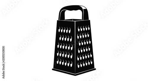 box grater silhouette black and white isolated on white background high quality professional detailed modern elegant stylish clean crisp vibrant