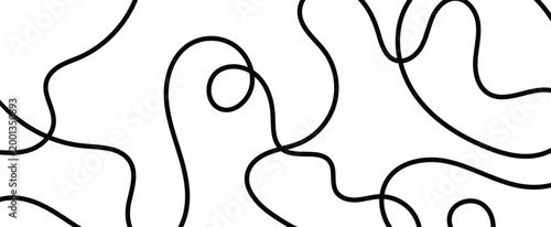 Thin line wavy abstract vector background. Curve wave seamless pattern.