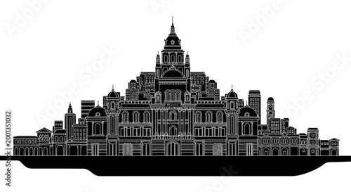 Chhatrapati Shivaji Maharaj Terminus Silhouette ? Mumbai Landmark Architecture