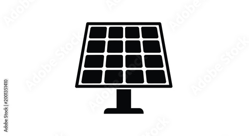 solar panel icon in black and white isolated on white background high quality professional detailed modern elegant stylish clean crisp