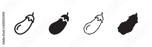 Four Hand Drawn Mushroom Icons: Outline, Solid, Double Outline, and Sketch