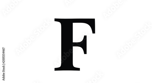 capital letter f in bold black font on white background high quality professional detailed modern elegant stylish clean crisp vibrant