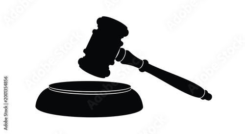 judge s gavel and sound block silhouette on white background high quality professional detailed modern elegant stylish clean crisp vibrant