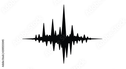 sound wave silhouette on white background high quality professional detailed modern elegant stylish clean crisp vibrant colorful digital creative innovative