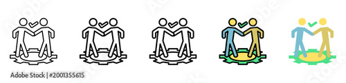 Foto Welcome Icon With Differences and Colors Style Illustration