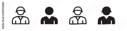 Person icon variations: user, avatar, profile, and silhouette