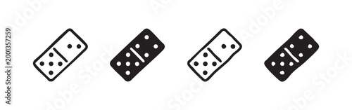 Ballot box with vote - outline icon