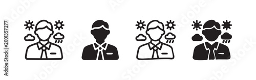 Ballot box with vote - solid black icon