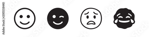 Emoji faces showing different emotions