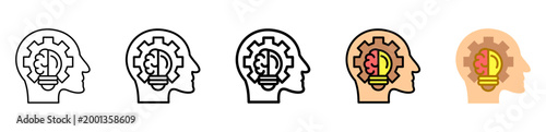 Tenacity Icon With Differences and Colors Style Illustration
