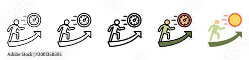 Streadfast Icon With Differences and Colors Style Illustration