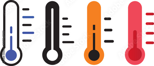 thermometer icon set. Low temperature thermometer icon Cold, icy and freeze symbol.temperature thermometer icon set for 2026, featuring professional symbols for winter cold and freezing temperatures. 