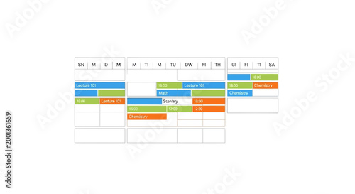 Gantt chart, project management template, colorful timeline, vector schedule