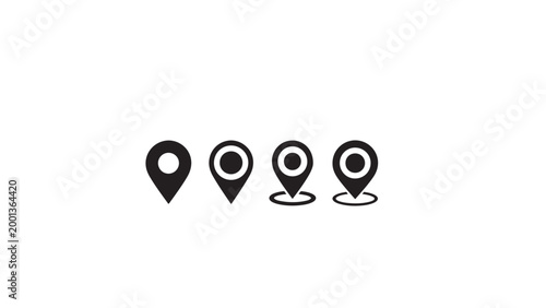 Location pin map marker icons.