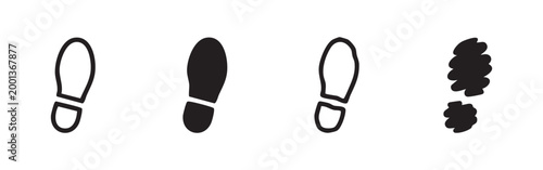 Shoe Print and Footprint Icon Collection for Tracks