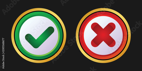 Check mark symbols for validation, Tick symbol in green color. Flat modern checkmark design. checkmark illustration. set button correct right wrong buttons or yes or no checkmark. 